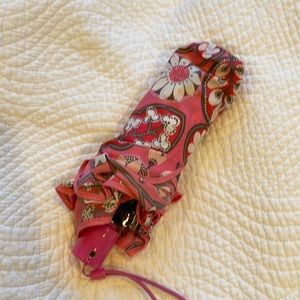 Vera Bradley Automatic Mini Umbrella Blush Pink